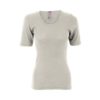 Living Crafts Women’s Short-Sleeved Wool-Silk Shirt in White